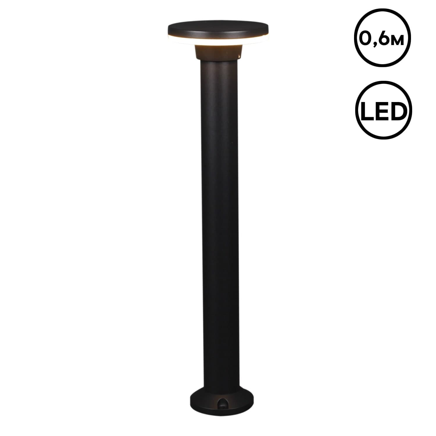 Фонарь Reluce 09974-0.7-001JH 0,6M LED12W BK RLOS