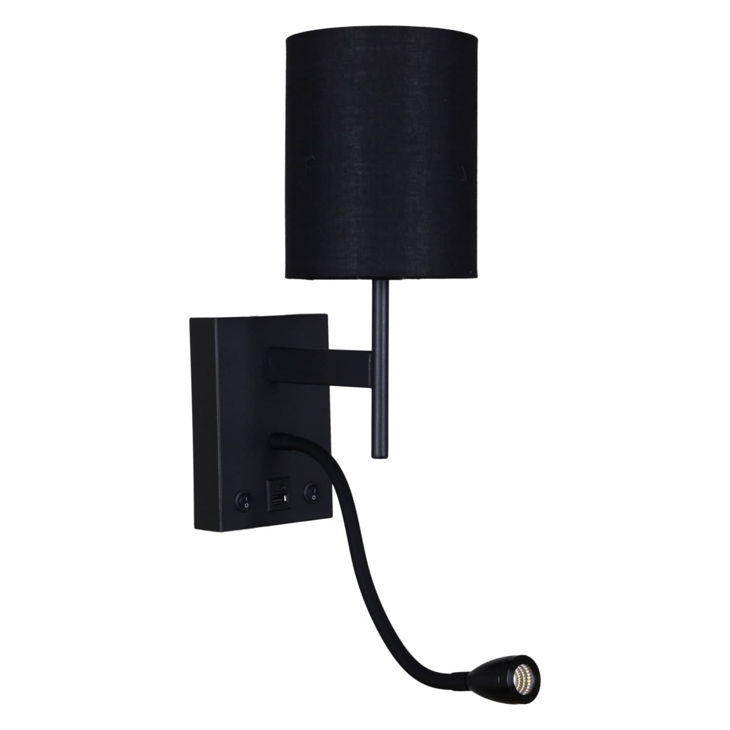 Светильник настенный Reluce 86210-9.2-001KT LED3W+E14 BK