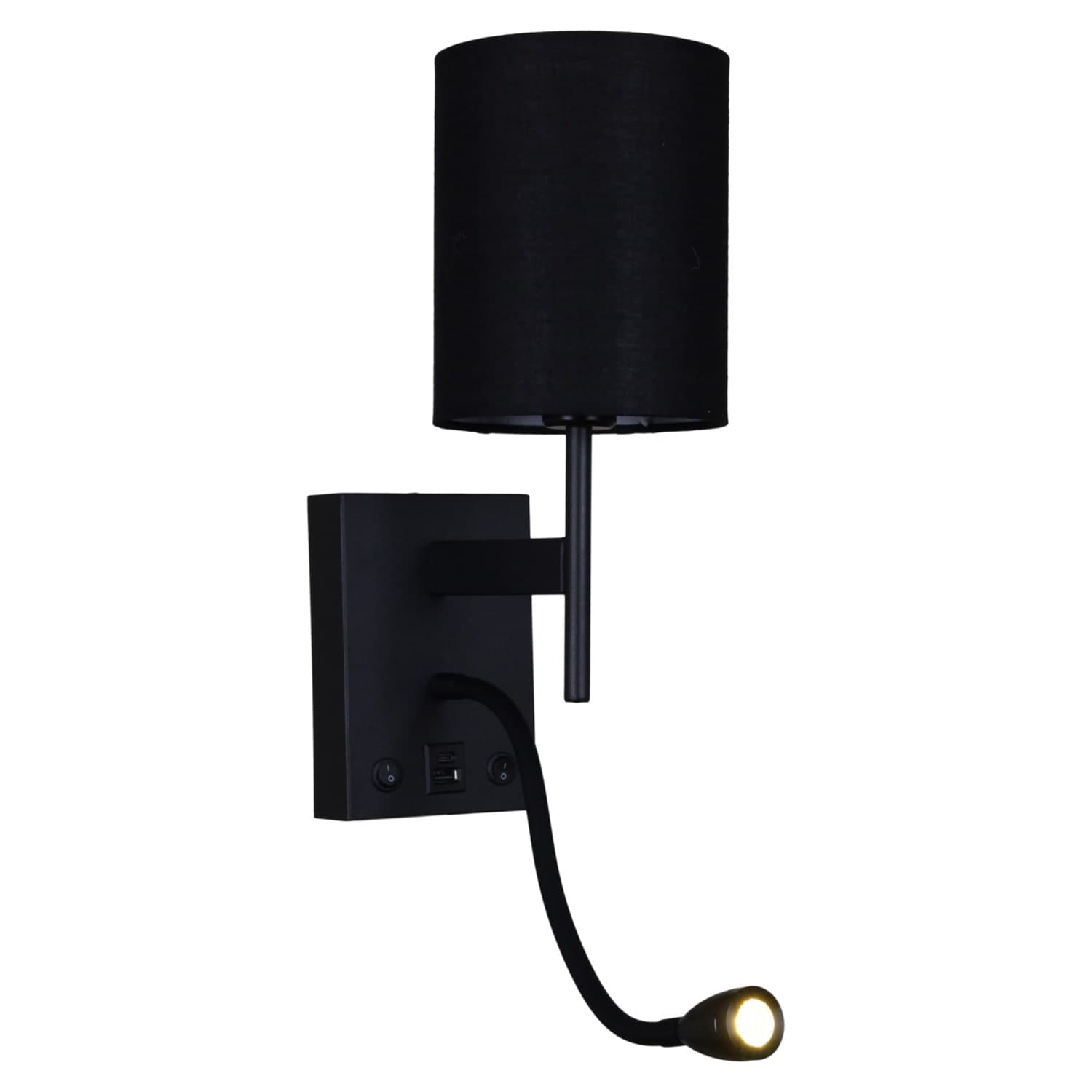 Светильник настенный Reluce 86210-9.2-001KT LED3W+E14 BK