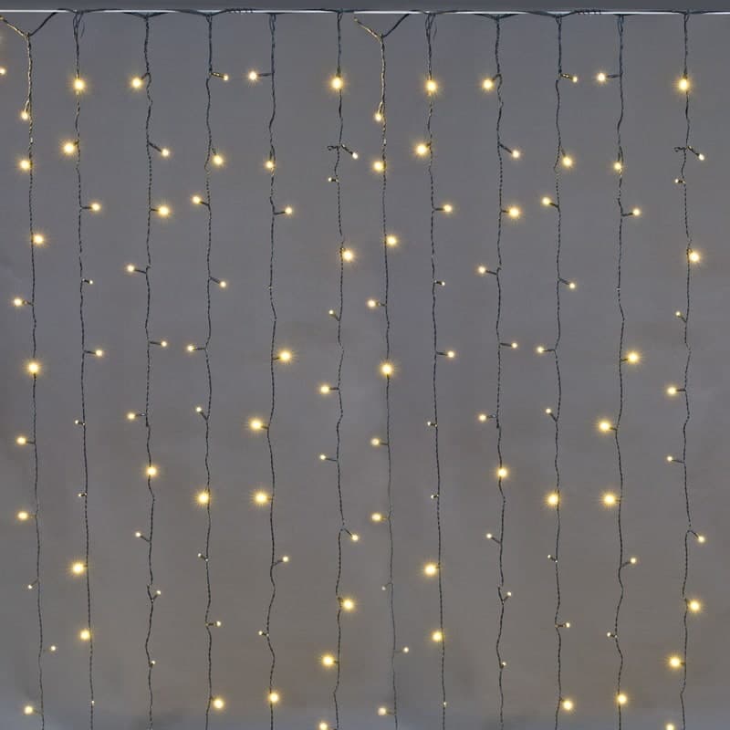 Сведодиодный занавес 2*2м 300LED, провод темно-зелёный Sneha A-943 WW