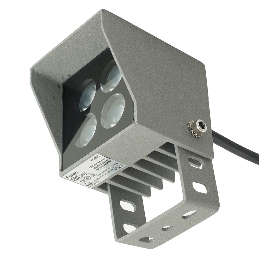 Светодиодный светильник ландшафтно-архитектурный Feron LL-895 AC220-240 4W 6400K IP66, квадрат