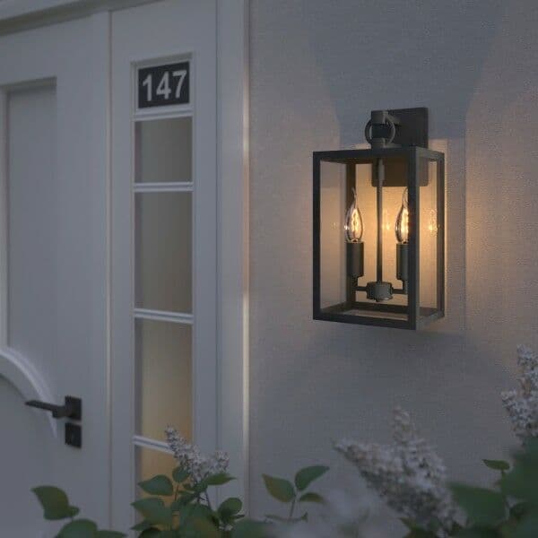 Уличный настенный светильник Candle D 35150/D темно-серый