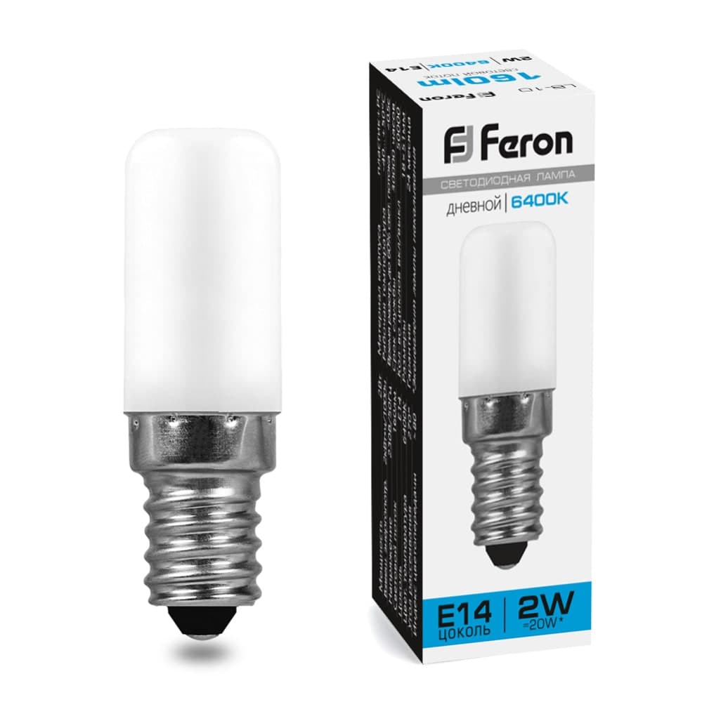 Лампа светодиодная Feron LB-10 E14 2W 230V 6400K
