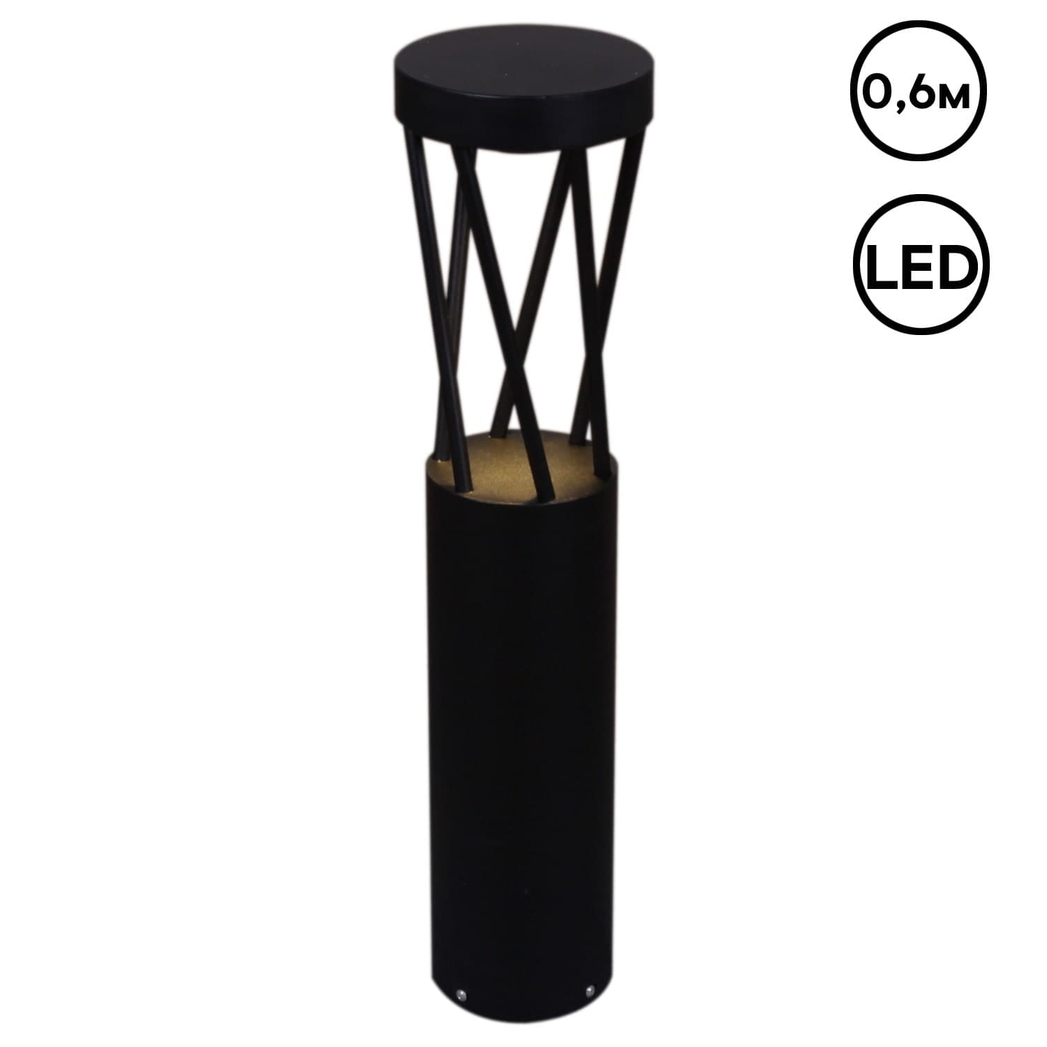 Фонарь Reluce 09973-0.7-001KT 0,6M LED12W BK