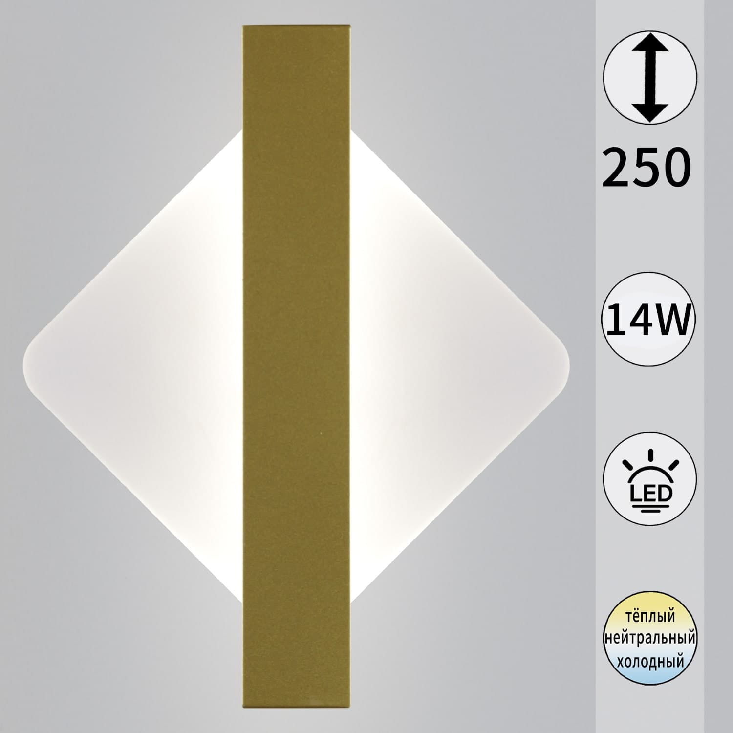 Светильник настенный Reluce 02713-0.2-01 GD