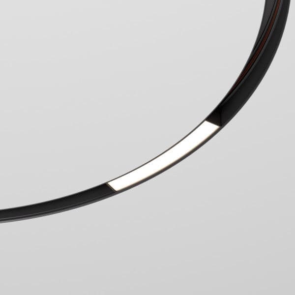 Slim Magnetic Трековый светильник для радиусного шинопровода 8W 4200K Planar чёрный Ø 800мм 85179/01